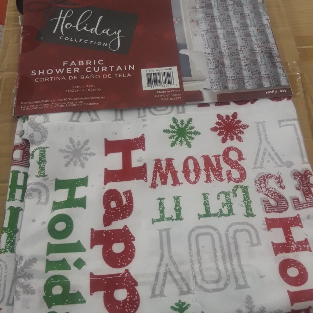 Christmas shower curtain